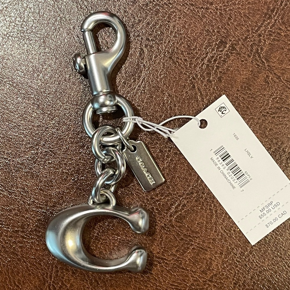 Coach Silver C Charm